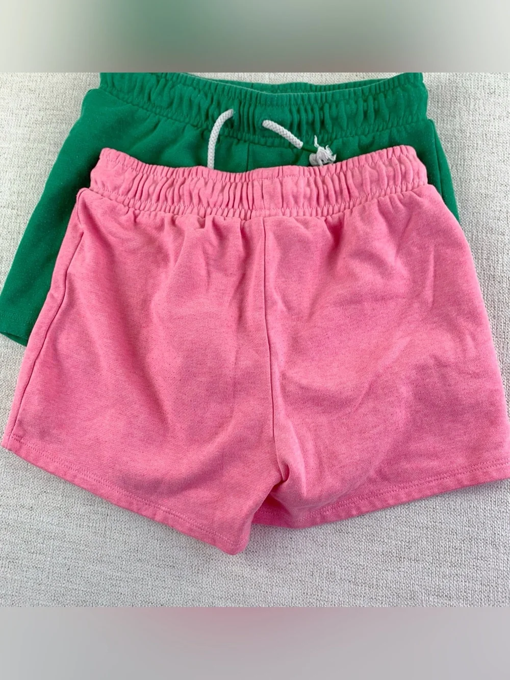 Lot of 2 Gap girl's Cotton Drawstring sweat Shorts - Pink & Green size M(8)